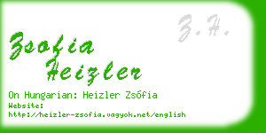 zsofia heizler business card